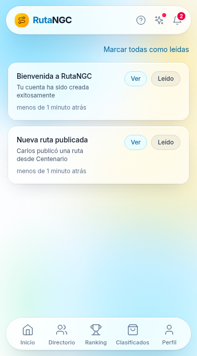 Página de notificaciones